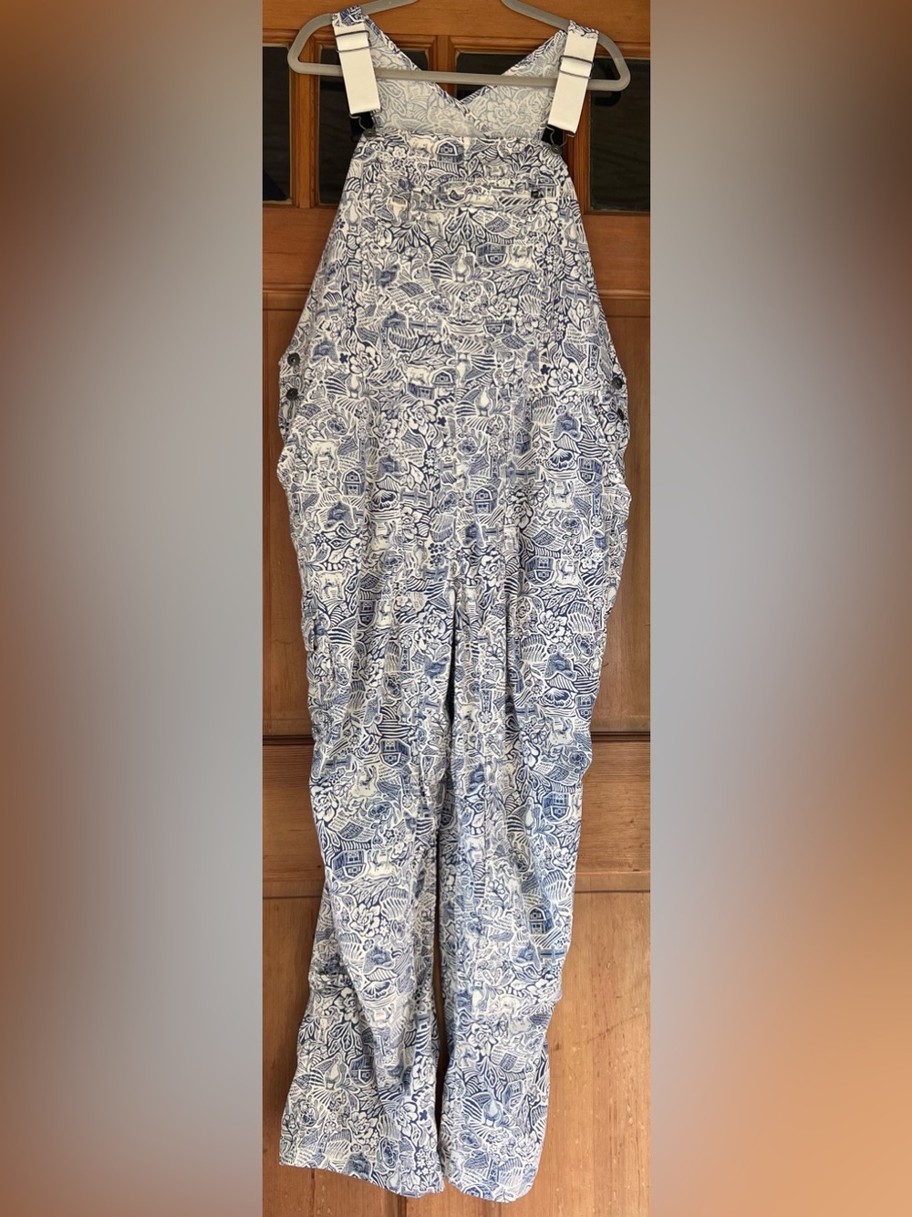 Duluth Heirloom Gardening Farm Toile Print Bib Overalls 2X